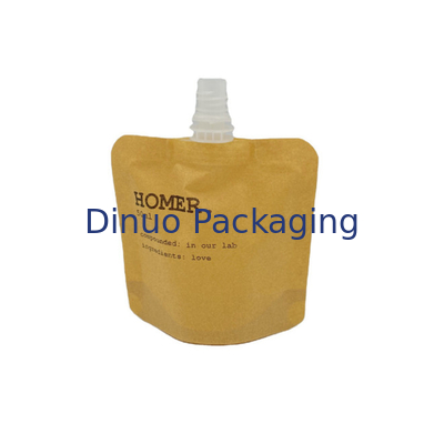 Support de coutume vers le haut de poche liquide cosmétique biodégradable de bec de recharge de Papier d'emballage de sac