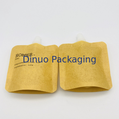 Support de coutume vers le haut de poche liquide cosmétique biodégradable de bec de recharge de Papier d'emballage de sac