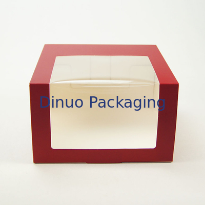 Boîtes de papier à petits gâteaux de biscuit de dessert d'emballage de fenêtre claire réutilisable de boîte avec des insertions