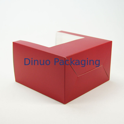Boîtes de papier à petits gâteaux de biscuit de dessert d'emballage de fenêtre claire réutilisable de boîte avec des insertions