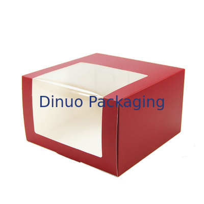 Boîtes de papier à petits gâteaux de biscuit de dessert d'emballage de fenêtre claire réutilisable de boîte avec des insertions