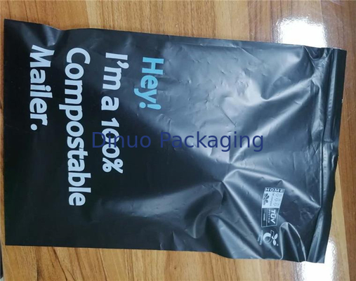 Annonce compostable du joint 100% d'individu la poly met en sac les sacs de expédition biodégradables pour l'habillement