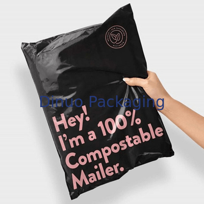 Annonce compostable du joint 100% d'individu la poly met en sac les sacs de expédition biodégradables pour l'habillement