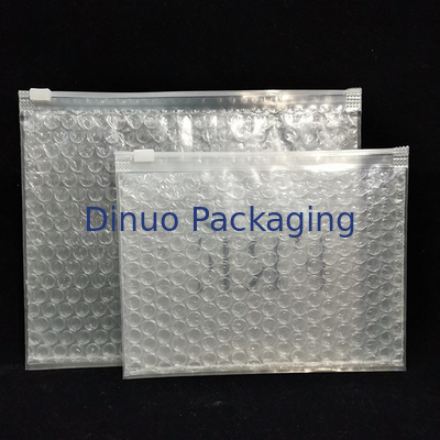 Résistance aux chocs polyester polyester transparent fermeture à glissière sac à bulles maquillage sur mesure emballage cosmétique