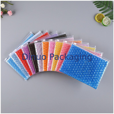 Plastique sur mesure en PVC avec bulle rembourrée fermeture à glissière sac de maquillage cosmétique fermeture à glissière
