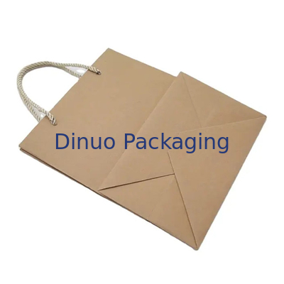 Sac d'emballage en papier Kraft Sac cadeau artisanat magasinage sac biodégradable avec poignée tordue