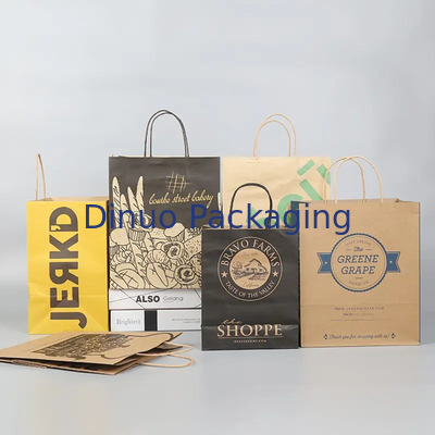 Sac de papier kraft sur mesure avec poignée