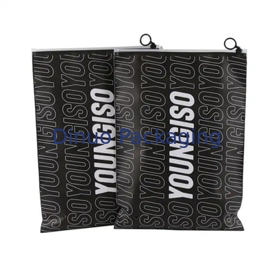Logo imprimé sur mesure CPE plastique coulissante sac fermeture à glissière pour vêtements sous-vêtements T-shirt emballage