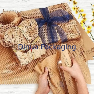 Emballage écologique biodégradable en papier de nid de miel enveloppement en rouleau de papier kraft brun