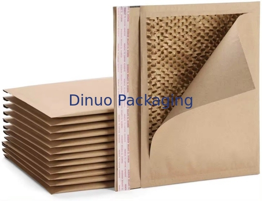 Compostable Papeterie à base de faisceau de miel enduite en papier kraft Enveloppe express Biodégradable Courriers antichocs