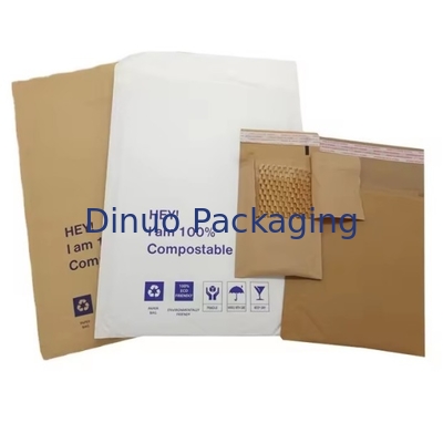 Compostable Papeterie à base de faisceau de miel enduite en papier kraft Enveloppe express Biodégradable Courriers antichocs