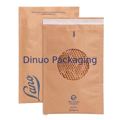Compostable Papeterie à base de faisceau de miel enduite en papier kraft Enveloppe express Biodégradable Courriers antichocs