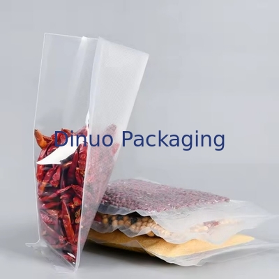 Sac de rangement en plastique scellé en relief sous vide trois côtés scellé sac à vide alimentaire texture sac à vide scellé en relief