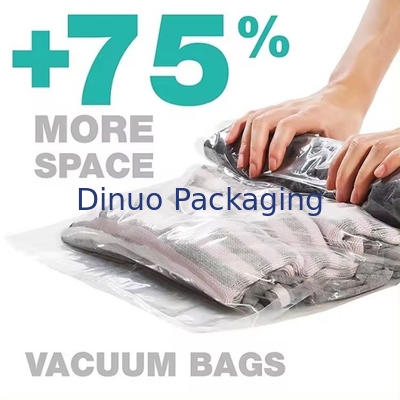 Sac de voyage à vide personnalisé sac de rangement en plastique d'emballage à main sac à vide à rouleaux avec fermeture à glissière pour bagages