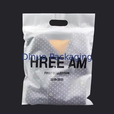 Impression personnalisée Sacs en plastique à fermeture à glissière ré-fermables respectueux de l'environnement avec poignée pour vêtements Sacs d'emballage