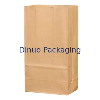Taille personnalisée Sacs en papier kraft brun jetables pour le pain, les sandwichs et les aliments à fond plat
