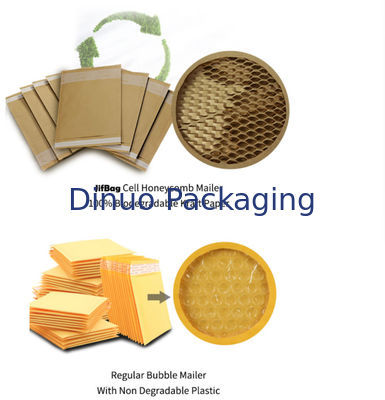 Enveloppes en carton ondulé Kraft en forme de cellules, rembourrage en papier nid d'abeille pour l'expédition
