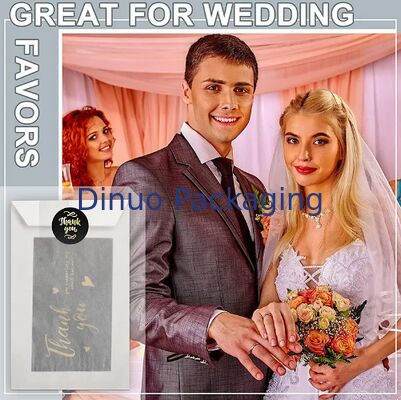 Sacs en papier vitreux de qualité alimentaire à l'épreuve de la graisse Sacs jetables translucides pour petits collations de boulangerie