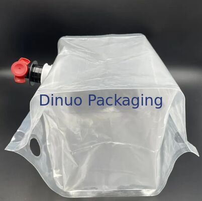 Sac clair dans la boîte avec soupape réutilisable de sécurité alimentaire liquide transparent emballage sac bib pour le stockage de liquide dispensant