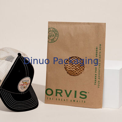 Enveloppe en papier kraft compostable sur mesure, recyclable à 100%, biodégradable, en faisceau de miel, rembourré, emballage d'expédition, sacs à lettres
