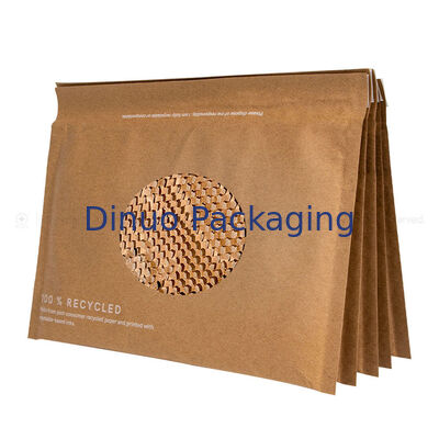 Enveloppe rembourrée écologique biodégradable à Double couche, sacs d'expédition en nid d'abeille marron, papier Kraft à bulles compostables