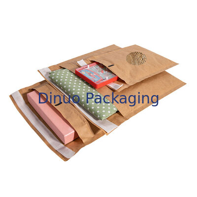Enveloppe rembourrée écologique biodégradable à Double couche, sacs d'expédition en nid d'abeille marron, papier Kraft à bulles compostables
