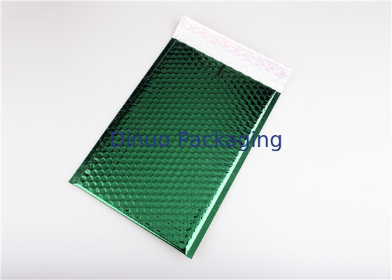 Enveloppes matelassées vert-foncé de place de couleur d'annonces métalliques de bulle de Tearproof