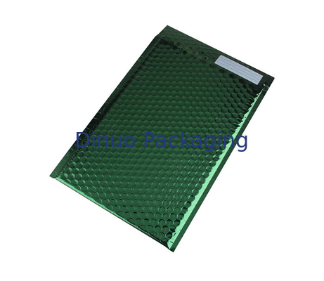 Enveloppes matelassées vert-foncé de place de couleur d'annonces métalliques de bulle de Tearproof