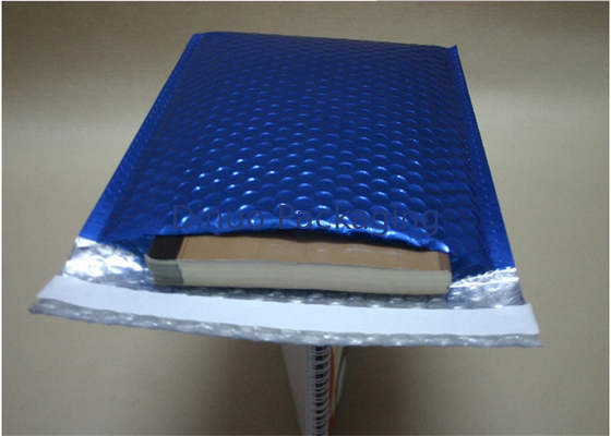 Enveloppes de expédition de bulle décorative métallique bleue pour la compagnie de messager utilisant
