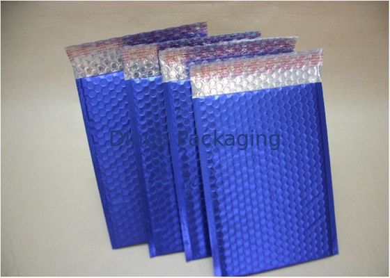 Enveloppes de expédition de bulle décorative métallique bleue pour la compagnie de messager utilisant