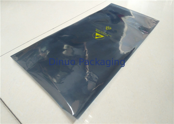 Zip-lock adapté aux besoins du client ESD de logo protégeant des sacs anti-statiques pour l'emballage de carte PCB/IC