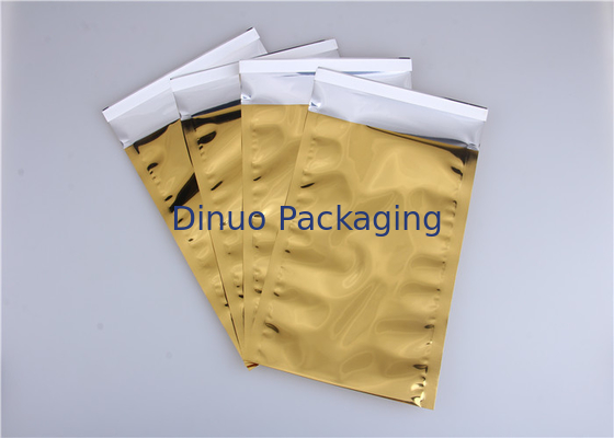 Sacs rescellables de papier d'aluminium de couleur d'or, sachet de papier d'aluminium d'emballage alimentaire