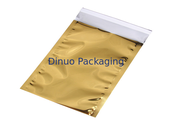 Sacs rescellables de papier d'aluminium de couleur d'or, sachet de papier d'aluminium d'emballage alimentaire