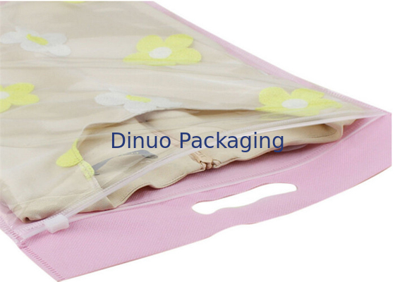 Sac en plastique du paquet pp de vêtement avec la fermeture portative de poignée et zip-lock