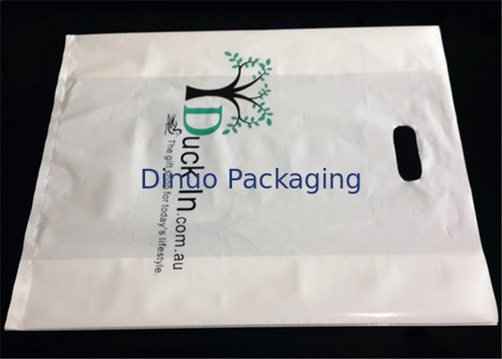 Sacs matériels de conditionnement en plastique d'habillement de LDPE avec le logo fait sur commande de poignée imprimés