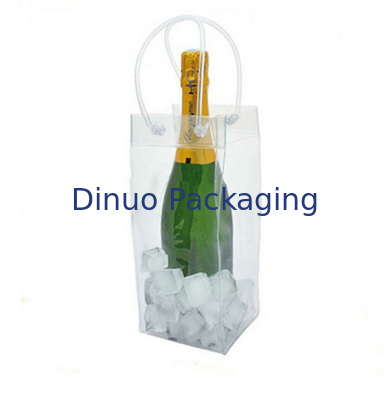 Sachet en plastique transparent de PVC, sac d'emballage adapté aux besoins du client de PVC pour l'emballage de vin rouge