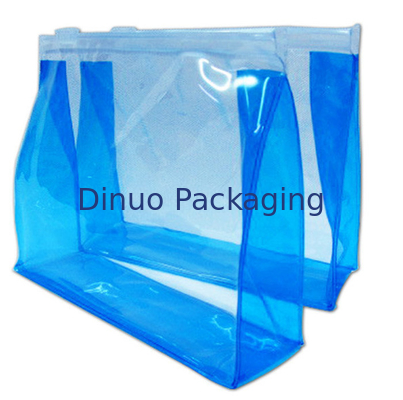 Sac de voyage de PVC de PVC cosmétique clair fait sur commande de sac/article de toilette avec la tirette