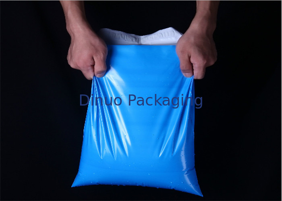 L'annonce Co-expulsée bleue de film met en sac les enveloppes en plastique pour signaler étanche à l'humidité