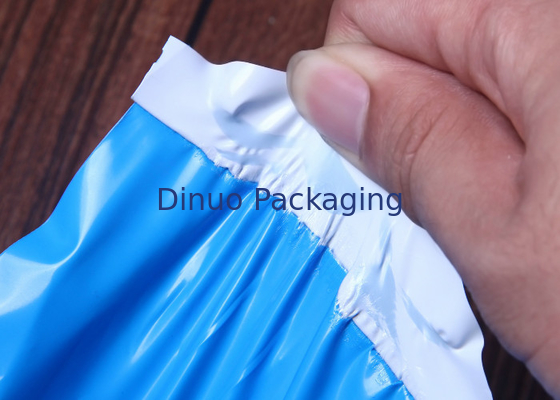 L'annonce Co-expulsée bleue de film met en sac les enveloppes en plastique pour signaler étanche à l'humidité