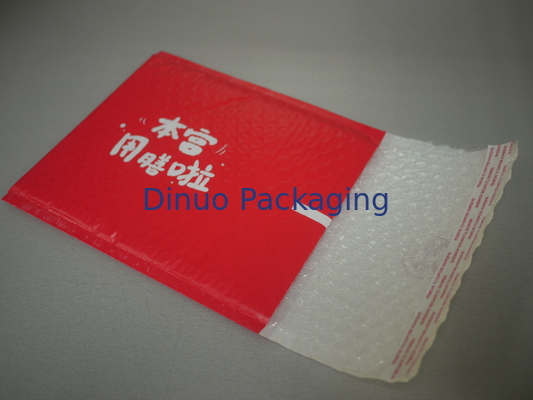 La bulle rouge a rayé de poly enveloppes matelassées d'annonces résistance de la piqûre 10,5 x 16 #5