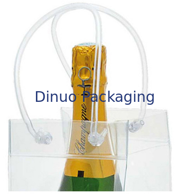 Sachet en plastique transparent de PVC, sac d'emballage adapté aux besoins du client de PVC pour l'emballage de vin rouge