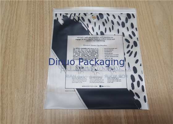 L'emballage de PVC de fermeture de tirette met en sac imperméable pour le chapeau de douche de voyage