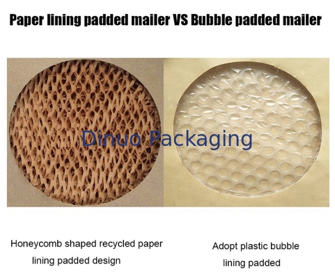 Papier d'emballage entièrement biodégradable et compostable a ridé des enveloppes rayant le papier capitonné de nid d'abeilles