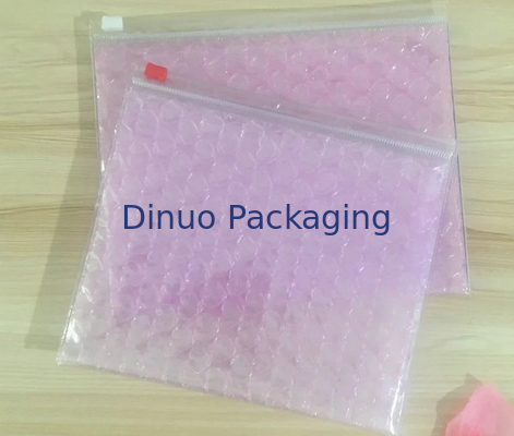 sac à bulles de PVC d'épaisseur de 0.06-0.1mm/sac en plastique de tirette annonce réutilisable