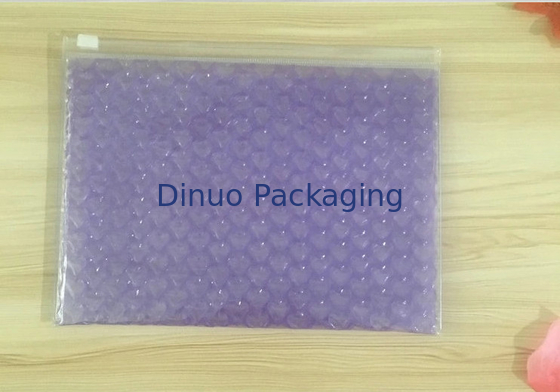 sac à bulles de PVC d'épaisseur de 0.06-0.1mm/sac en plastique de tirette annonce réutilisable