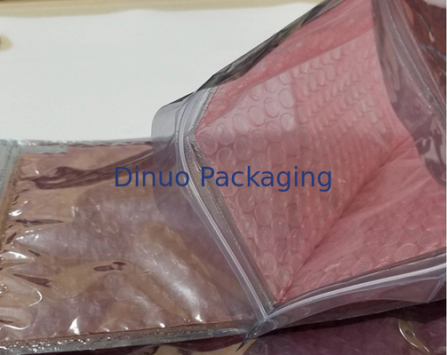 sac à bulles de PVC d'épaisseur de 0.06-0.1mm/sac en plastique de tirette annonce réutilisable