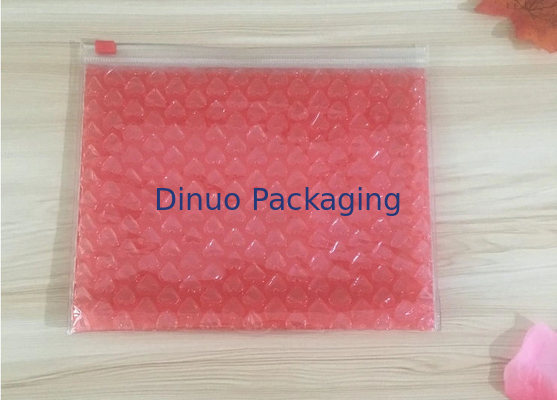 sac à bulles de PVC d'épaisseur de 0.06-0.1mm/sac en plastique de tirette annonce réutilisable