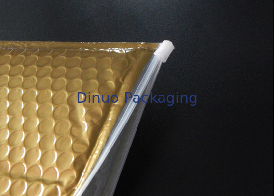 Sachet en plastique mat de tirette de sac à bulles d'or de glissière de tirette d'emballage d'étoile pour des cadeaux