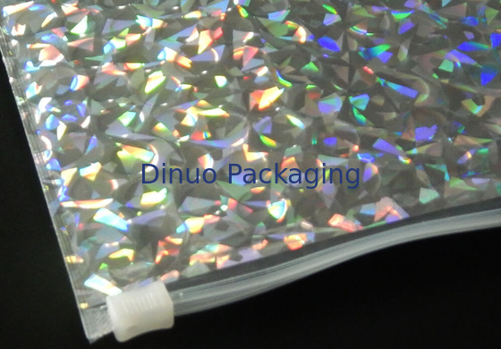 annonces olographes brillantes d'enveloppe de bulle de 220x160mm avec le sac cosmétique de coup d'oeil de bulle de tirette