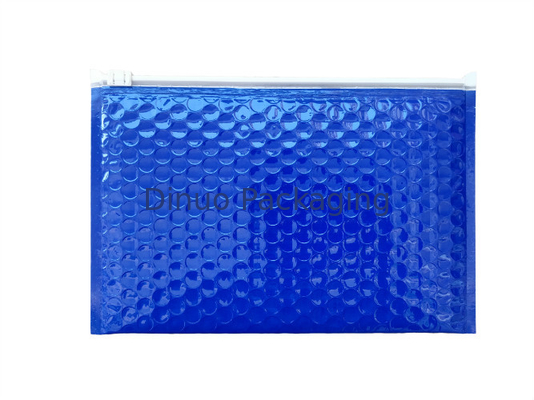 Annonce déjouante bleue de bulle d'expédition de messager de bulle d'enveloppe de bulle de serrure de fermeture éclair poly